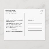 Moderne Eenvoudige Liefde en Dank Trouw 3 Foto Briefkaart (Achterkant)