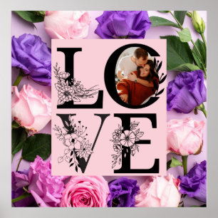 Moderne Eenvoudige Liefde Foto Gelukkige Valentijn Poster