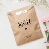 Moderne Eenvoudige Liefde is Sweet Heart Wedding T Bedankzakje (Gezegeld)