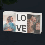 Moderne eenvoudige liefdestypografie 2 collage van houten kist print<br><div class="desc">Moderne eenvoudige liefdestypografie 2 collage van het fotoraster. Voeg je foto's toe.</div>