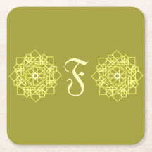 Moderne Eenvoudige lijn strepen bloemenmonogram na