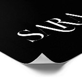 Moderne Eenvoudige lijn zwart-wit, boho chic Poster (Hoek)