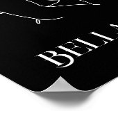 Moderne Eenvoudige lijn zwart-wit, boho chic Poster (Hoek)