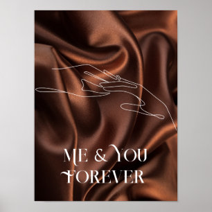 Moderne Eenvoudige lijn zwart-wit, boho chic Poster