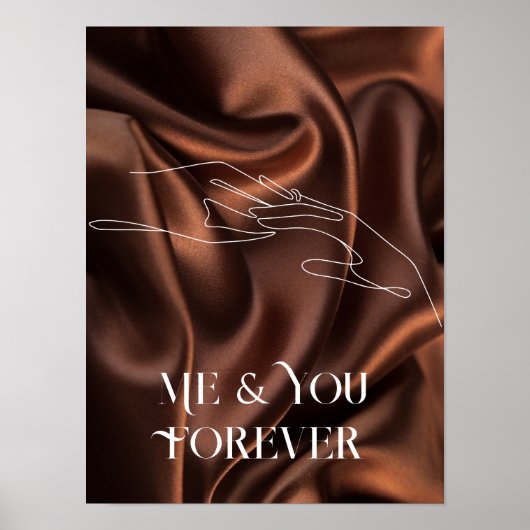Moderne Eenvoudige lijn zwart-wit, boho chic Poster (Voorkant)