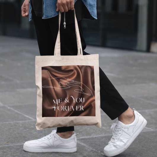 Moderne eenvoudige lijn zwart-wit, boho tote bag