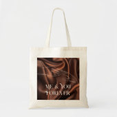Moderne eenvoudige lijn zwart-wit, boho tote bag (Voorkant)