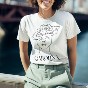 Moderne eenvoudige lijnkunst, Boho Chic T-shirt
