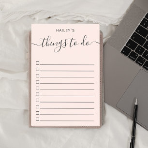 Moderne, eenvoudige lijst Blush roze Post-it® Notes