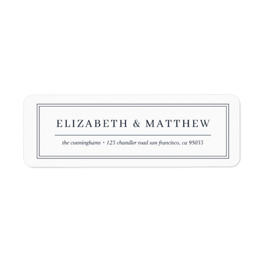 Moderne, eenvoudige Lijst-retouradres Etiket (Voorkant)