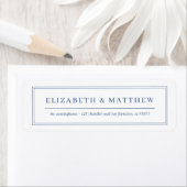 Moderne, eenvoudige Lijst-retouradres Etiket (Insitu)