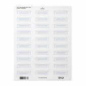 Moderne, eenvoudige Lijst-retouradres Etiket (Full Sheet)
