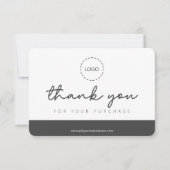 Moderne Eenvoudige Logo-coupon voor bedrijven Bedankkaart (Voorkant)