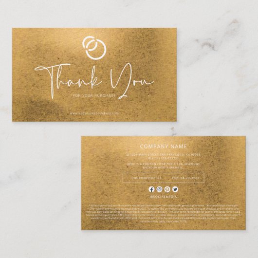 Moderne Eenvoudige Logo-coupon voor bedrijven Contactkaartje (Voorkant / Achterkant)