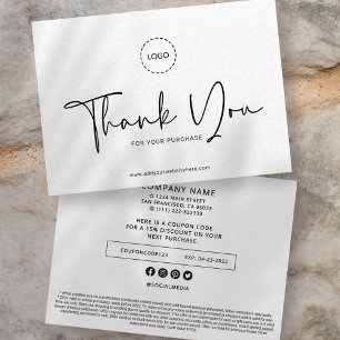 Moderne Eenvoudige Logo-coupon voor bedrijven Contactkaartje