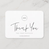 Moderne Eenvoudige Logo-coupon voor bedrijven Contactkaartje (Voorkant)