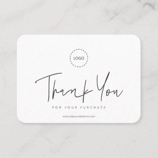 Moderne Eenvoudige Logo-coupon voor bedrijven Contactkaartje (Voorkant)