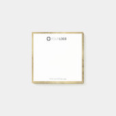 Moderne, eenvoudige logo van een goudgrensondernem post-it® notes (Voorkant)