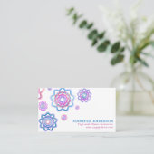 Moderne eenvoudige Lotus Personalized Pink Pastel Visitekaartje (Staand voorkant)