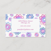 Moderne eenvoudige Lotus Personalized Pink Pastel Visitekaartje (Achterkant)