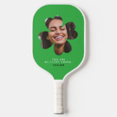 Moderne Eenvoudige Lucky Charm Love Clover Groene Pickleball Paddle (Voorkant)