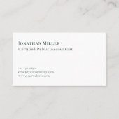 Moderne Eenvoudige Luxe Accountant Visitekaartje (Voorkant)