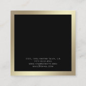 Moderne, eenvoudige luxe, krachtige rode logo vierkante visitekaartje (Achterkant)