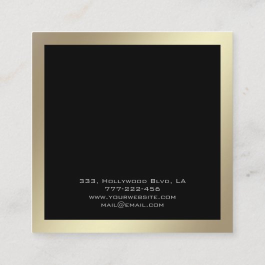 Moderne, eenvoudige luxe, krachtige rode logo vierkante visitekaartje (Achterkant)