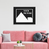 Moderne Eenvoudige Maak Je Eigen Huwelijksfoto Canvas Afdruk (Insitu (Woonkamer))