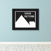 Moderne Eenvoudige Maak Je Eigen Huwelijksfoto Canvas Afdruk (Insitu (Houten vloer))