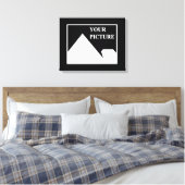 Moderne Eenvoudige Maak Je Eigen Trouwfoto Canvas Afdruk (Insitu (Slaapkamer))