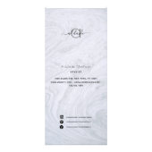 Moderne Eenvoudige Marble Salon Service Menu (Voorkant)