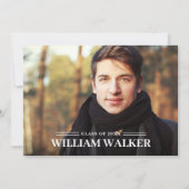 Moderne Eenvoudige marine 2 PHOTO Graduation Party Kaart (Voorkant)