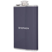 Moderne Eenvoudige Marine Blauwe Flask, 8oz. Heupfles (Links)
