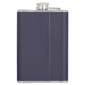 Moderne Eenvoudige Marine Blauwe Flask, 8oz. Heupfles (Achterkant)