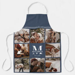 Moderne Eenvoudige Marine Blauwe Fotocollage | Mon Schort