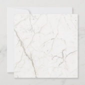 Moderne, eenvoudige marmer White Wedding Save the  Date (Achterkant)