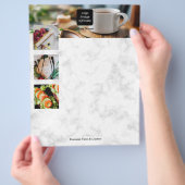 Moderne eenvoudige marmeren foto flyer (Hand)