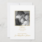 Moderne eenvoudige mededeling over babymeisjes in  kaart (Achterkant)