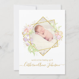 Moderne eenvoudige mededeling over babymeisjes in kaart