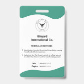 Moderne eenvoudige medische ID-badge Badge (Back)