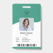 Moderne eenvoudige medische ID-badge Badge (Voorkant)