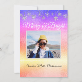 Moderne, eenvoudige, metalen regenboogkerst aankondiging