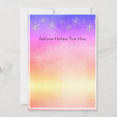 Moderne, eenvoudige, metalen regenboogkerst aankondiging (Achterkant)