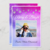 Moderne, eenvoudige metalen roze en Paars (Voorkant / Achterkant)