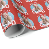 Moderne Eenvoudige Middelbare School Afstudeerfoto Cadeaupapier (Rol Hoek)