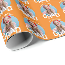 Moderne Eenvoudige Middelbare School Afstudeerfoto Cadeaupapier