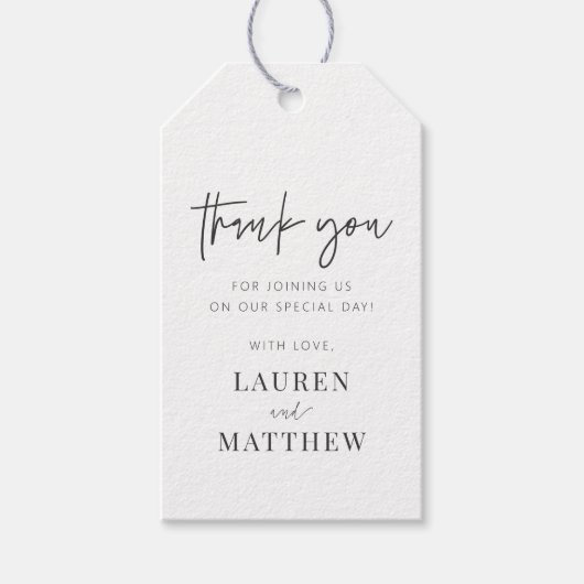 Moderne eenvoudige minieme camouflage bedankt cadeaulabel (Voorkant)