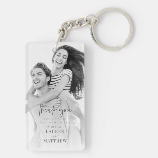 Moderne eenvoudige minieme camouflage bedankt sleutelhanger (achterkant)