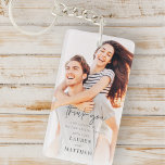 Moderne eenvoudige minieme camouflage bedankt sleutelhanger<br><div class="desc">Het ontwerp is samengesteld uit moderne chic typografie met sans serif en serif doopvont.</div>